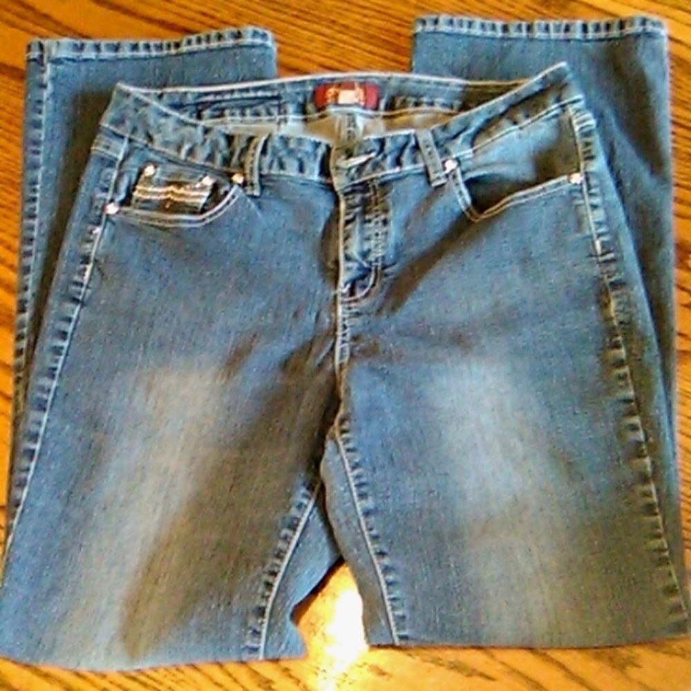 One Five One Embellished Slightly Flared Jeans